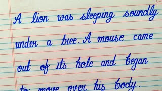 One page cursive writing in english  Most beautiful cursive writing practice [upl. by Arakat322]