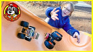 MONSTER TRUCKS PLAY AT THE PARK 🛝 Hot Wheels TIGER SHARK Helps Monster Jam ZOMBIE Go to the DENTIST [upl. by Peg917]