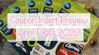 COUPON INSERT PREVIEW ✂️ APRIL PampG 2022sneak peak 🔥 3 B1G1 FREE COUPONS  COUPONING WITH KIM [upl. by Boulanger]