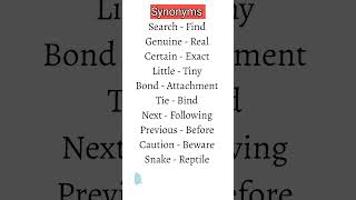 Synonyms  Towards English  Learn English  shorts ytshorts viralshorts [upl. by Gault]