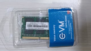 EVM 8GB DDR3 LAPTOP RAM UNBOXING [upl. by Leanna]