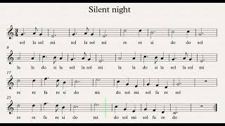 SILENT NIGHT Gospel natalizio spartitofacile Flauto violino tutorial Play along [upl. by Jadwiga]