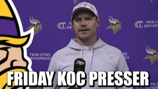 Kevin OConnell Friday Presser Cashman amp Taimani Out The Comeback Dialed Down Offense [upl. by Iow]