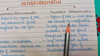 Constitutive and Facultative Heterochromatin [upl. by Oza649]