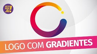 Como criar um LOGO com GRADIENTE no Illustrator [upl. by Deering]