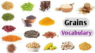 Grains Vocabulary Grains Seeds amp Cereals Name In English With Pictures foryou 1million [upl. by Suicul]