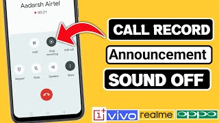 Call Recording Sound Off  Call Recording Announcement Off  How To Off Call Recording Sound  2024 [upl. by Cleon]