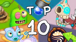 Top 10 SECRET Monster Sounds  Hidden My Singing Monsters [upl. by Dang]