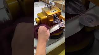 Process of Sewing Fur to Fabric with a Binding Machine [upl. by Ez]