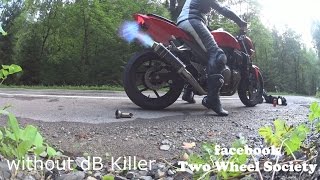 Kawasaki Z750 MIVV GP comparison with  without db Killer amp flames [upl. by Victoir548]