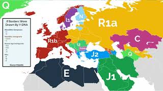 European paternal YDNA haplogroups distribution by country [upl. by Scherman]