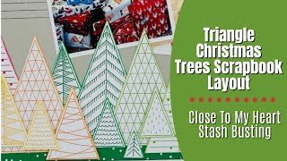 CTMH Triangle Christmas Trees Scrapbooking Layout [upl. by Cloots]