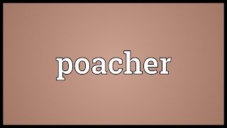 Poacher Meaning [upl. by Bethel]