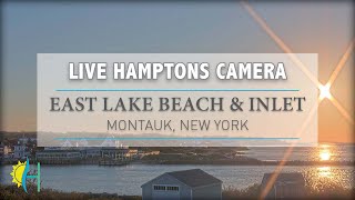 Hamptonscom  LIVE East Lake Beach amp Inlet Montauk New York SUNSET CAM [upl. by Thatcher]