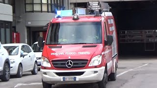 Partenza Celere Mercedes Sprinter Vigili del fuoco Permanenti Trento in sirena [upl. by Nema]