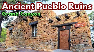 Ancient pueblo ruins at Grand Canyon Tusayan Pueblo [upl. by Ynatirb421]