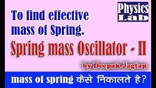 To find effective mass of helical spring by plotting time sequare against Mass  Oscillator 2 [upl. by Neeroc]