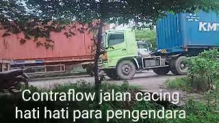 contraflow jalan cacing [upl. by Ahsoek706]