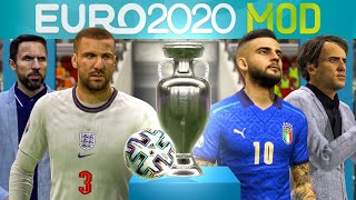 EURO 2020 MOD TRAILER PLAY THE REAL LICENSED TOURNAMENT IN FIFA 21 [upl. by Aihtibat]