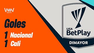 Nacional vs Cali goles  Liga BetPlay Dimayor 20242  Fecha 7 [upl. by Enirehtac]