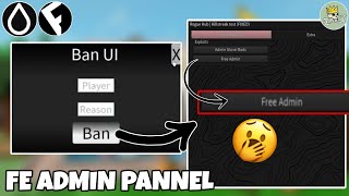 FE Admin amp Ban Pannel Script  Hydrogen and Fluxus  Roblox Mobile Exploiting [upl. by Enyr]