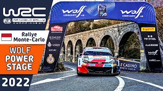 WRC WOLF Power Stage HIGHLIGHTS and RESULTS  WRC Rallye MonteCarlo 2022 [upl. by Anairol]