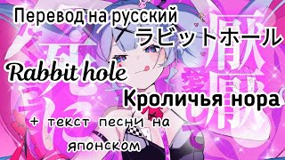 Deco 27 Rabbit hole ラビットホール перевод на русский  текст песни на японском [upl. by Hgielrebmik99]