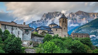 Torla Spain Along the Pyrenees Mountains northern Spain next to Parque Nacional Ordesa [upl. by Ateinotna474]