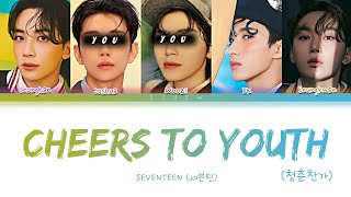 SEVENTEEN  청춘찬가 Cheers to youth but you are Joshua amp Woozi Color Coded Lyrics Karaoke [upl. by Barbette]