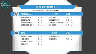 Victorian SubDistrict Cricket Association  North West 2nd XI  Round 6  Kew v Yarraville  Day 1 [upl. by Middlesworth]