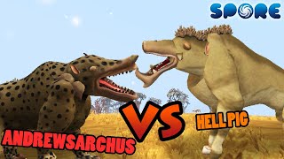 Andrewsarchus vs Killer Pig  Prehistoric Beast Battle S1E9  SPORE [upl. by Brita]