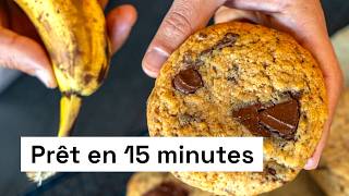 Ces cookies chocolat banane sans oeuf sont délicieux et prêts en 15 minutes [upl. by Trebo]