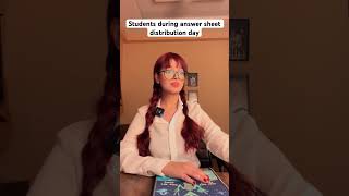 Students during answer sheet distribution relateable comedy funnyvideo ytshortsviral school [upl. by Uehttam]