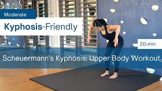 20Min Upper Body Strengthening for KYPHOSIS ScheuermannsStructuralPostural MODERATE level [upl. by Eppilihp319]