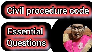 essential questions in C PC civil procedure codeLLB students [upl. by Beulah]