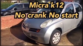 Nissan Micra K12 Starting Problem Solved  No Crank No Start  Starter motor [upl. by Gorski313]