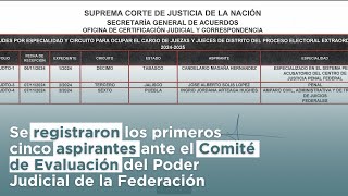 Se registran los primeros aspirantes ante el Comité de Evaluación del PJF [upl. by Axia]