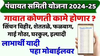 Panchayat Samiti Yojana 202425✅Panchayat Samiti Yojana Labharthi Yadi 2024पंचायत समिती योजना [upl. by Maya51]