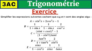 trigonométrie exercices corrigés 3ème collège الحساب المثلثي تمارين مع التصحيح partie6 [upl. by Nairam]