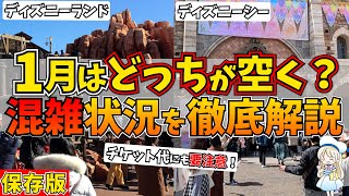 1月ディズニーの混雑予想！穴場のおすすめ期間やイベント始めの混み具合まで徹底シェアします♩ [upl. by Doralynne]