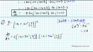 chain rule differentiation pt II [upl. by Eoj46]