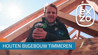 Timmeren met Timo 3  Hoe plaats je een gebinte voor een bijgebouw [upl. by Dihaz842]