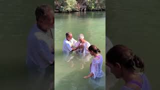 Jordan river baptism Yardenit Israel [upl. by Norma788]