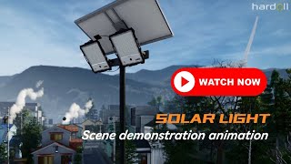 Hardoll Solar Light  scene demonstration animation [upl. by Sokram115]