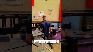 Embossing process in Hydrolic brake press machine youtubeshorts manufacturingengineering shorts [upl. by Margherita]