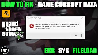 GTA V   FIX  CORRUPT GAME DATA  VERIFY THE GAME DATA OR REINSTALL THE GAME  SHIVAXD  2K23 [upl. by Tutt16]