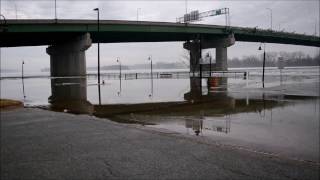 Burlington Iowa Ice Jam Flooding  January 19th 2017 [upl. by Diver]