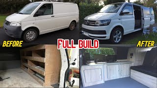 Volkswagen Camper Complete Van Build Start to finish [upl. by Airetal]