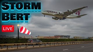 🔴 LIVE Storm Bert at London Heathrow Airport [upl. by Humfrid]