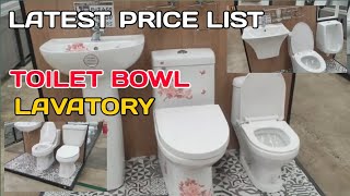 Latest Price List TOILET BOWL and LAVATORY [upl. by Shirl931]